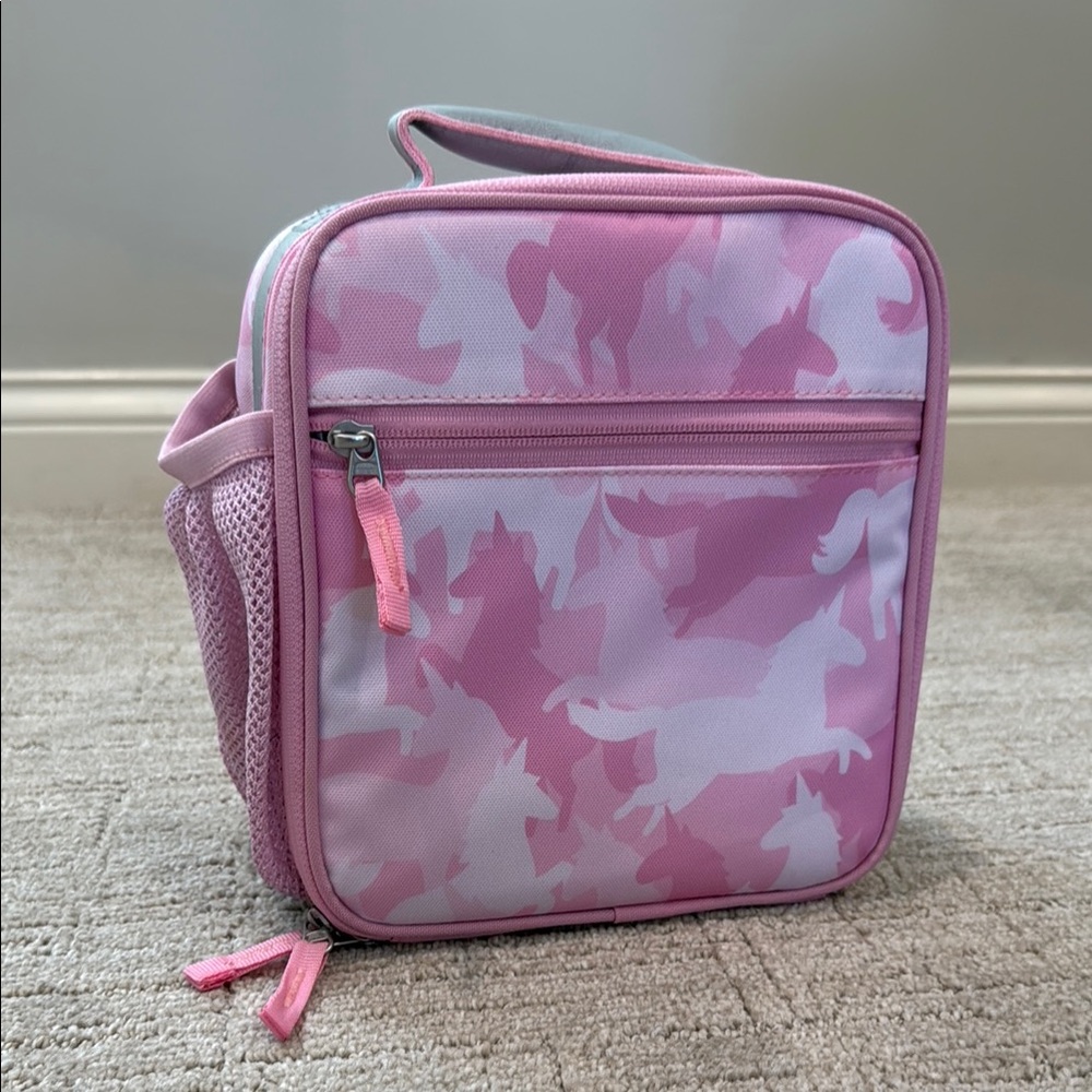 Pottery Barn Kids Classic Lunch Box pink unicorns